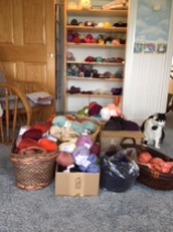 Boxes and 1 closet of yarn that was on sale